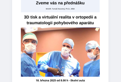 Přednáška MUDr. T. Novotného - 18. 3. - školní aula